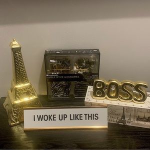 Office Desk Accessory set - Paris - Gold - Boss